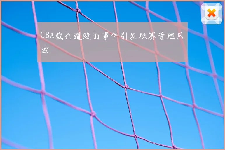 CBA裁判遭殴打事件引发联赛管理风波
